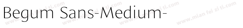 Begum Sans-Medium字体转换